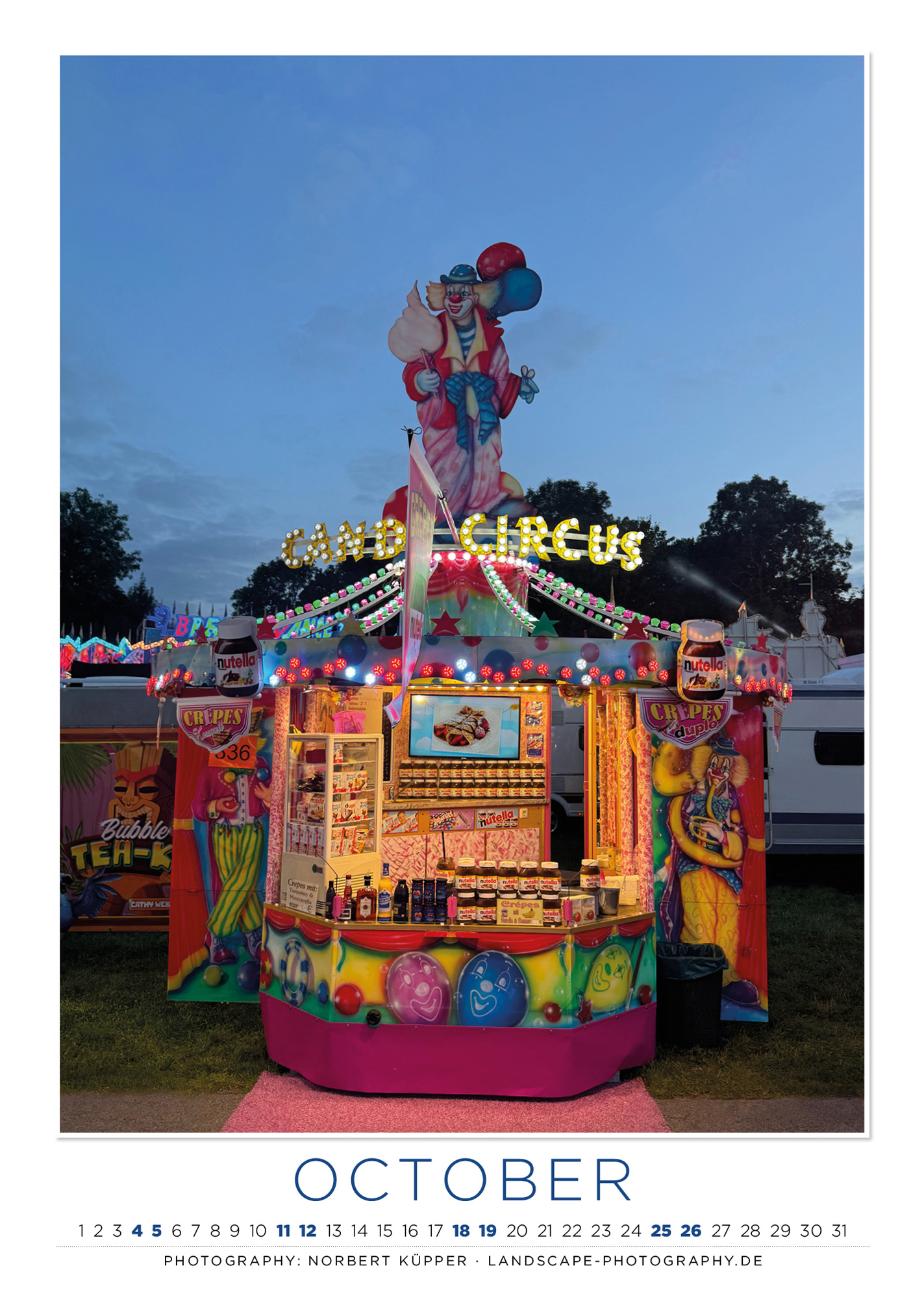 Funfair Kalender 2025 Oktober