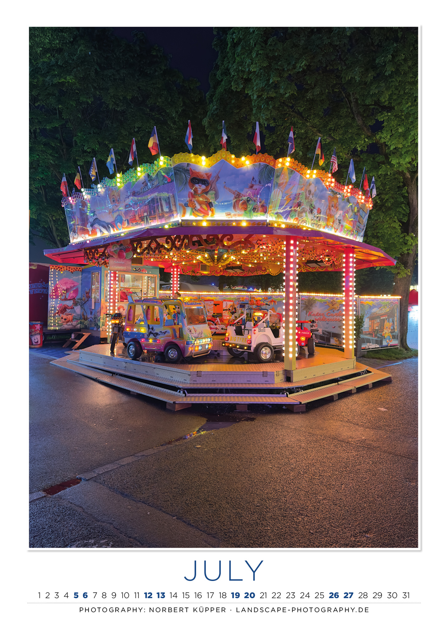 Funfair Kalender 2025 Juli